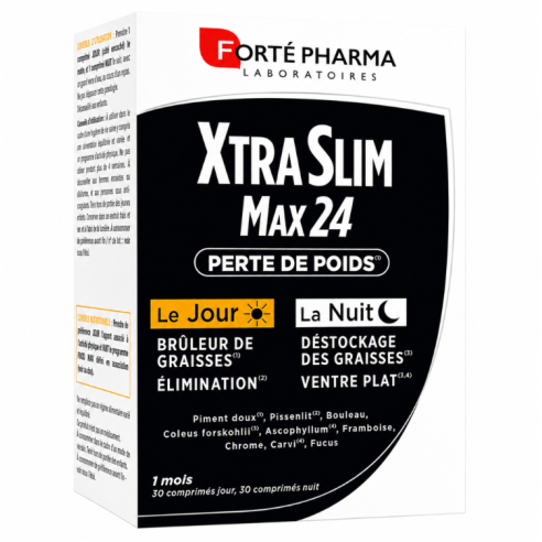 FORTE PHARMA XTRASLIM MAX 24 PERTE DE POIDS 30 COMPRIMES - tunisie