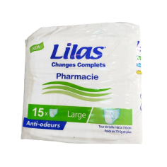LILAS COUCHES ADULTES CONFORT PROTECT LARGE 15 PIÈCES - tunisie