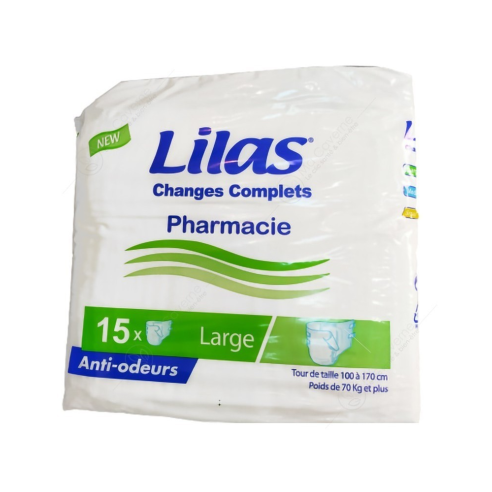LILAS COUCHES ADULTES CONFORT PROTECT LARGE 15 PIÈCES - tunisie