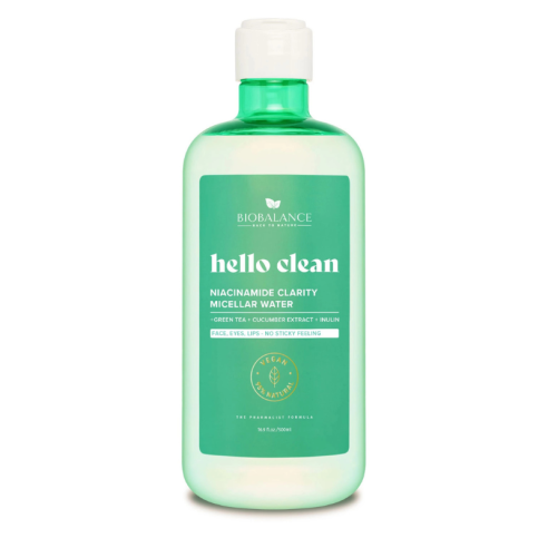 BIOBALANCE HELLO CLEAN NIACINAMIDE EAU MICELLAIRE CLARTE 500ML - tunisie