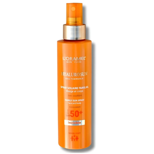 L'ORAMEL HYALURO SUN SPRAY FAMILIAL VISAGE ET CORPS SPF50+ 150 ML - tunisie