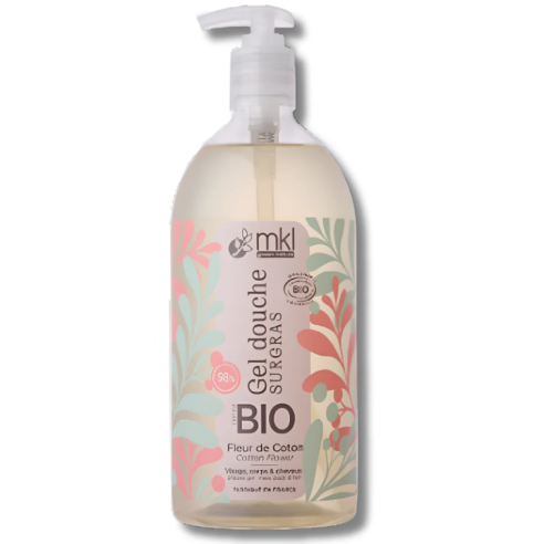MKL GEL DOUCHE SURGRAS FLEUR DE COTON 1 L - tunisie